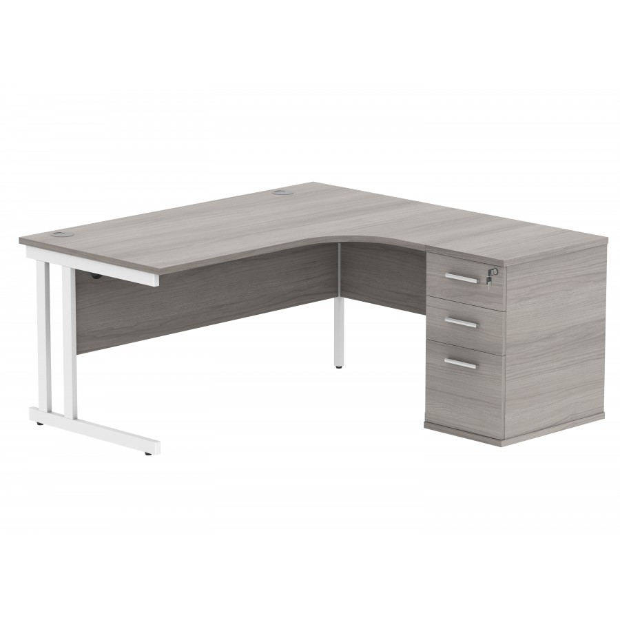 Core Corner Desk With Desk High Pedestal